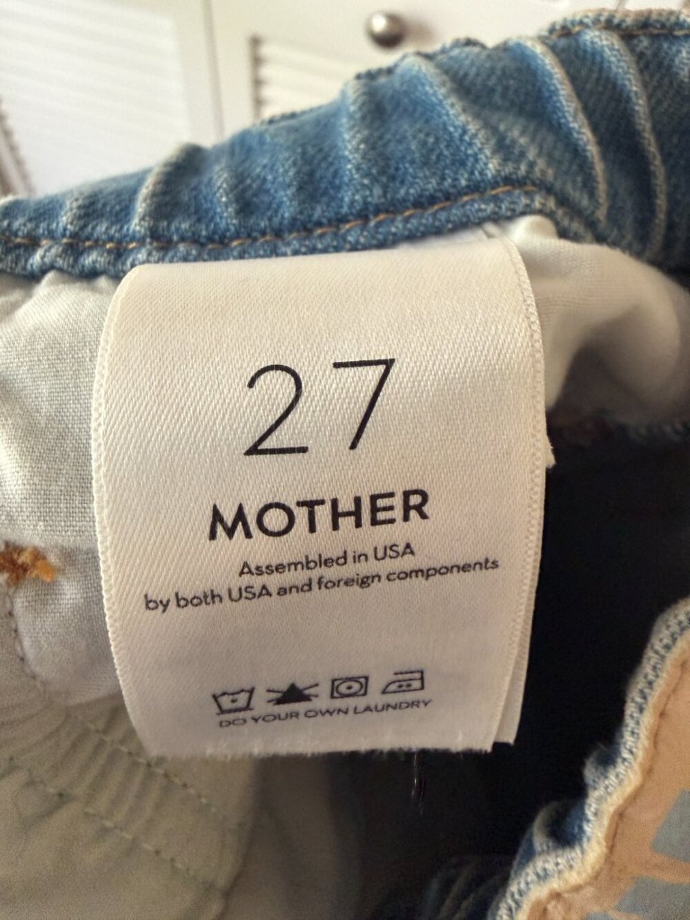 MOTHER DENIM SNACKS The Drawn Fun Dip Nerdy Jeans Drawstring Baggy Wideleg 27 - Picture 3 of 8